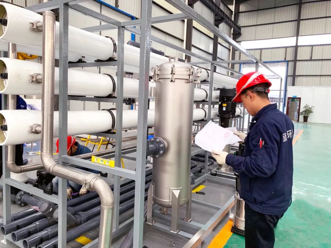 涪陵頁巖氣田水處理項目設(shè)備安裝進度